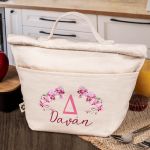 Ισοθερμικό Τσαντάκι Φαγητού Παιδικό με Όνομα, Pink Orchid