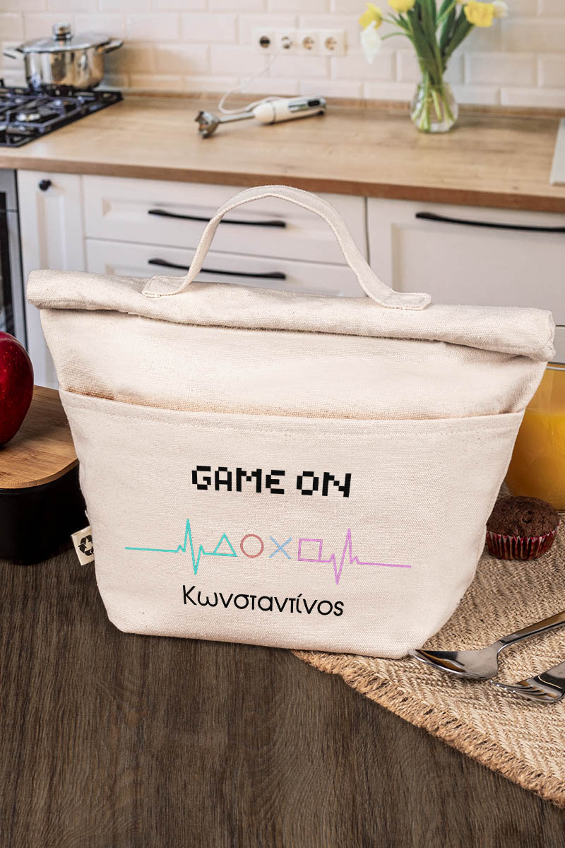 Ισοθερμικό Τσαντάκι Φαγητού Παιδικό με Όνομα, Game Boy