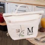 Ισοθερμικό Τσαντάκι Φαγητού Παιδικό με Όνομα, Abstract Flower