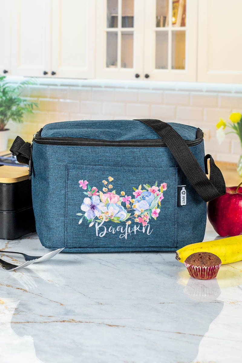 Ισοθερμικό Τσαντάκι Φαγητού Παιδικό με Όνομα, Flower Fusion