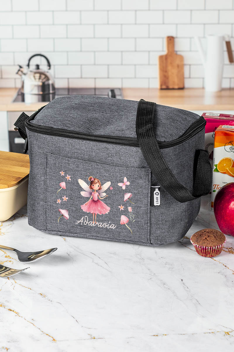 Ισοθερμικό Τσαντάκι Φαγητού Παιδικό, με Όνομα, Pink Fairy