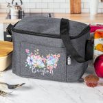 Ισοθερμικό Τσαντάκι Φαγητού Παιδικό με Όνομα, Flower Fusion