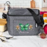 Ισοθερμικό Τσαντάκι Φαγητού Παιδικό με Όνομα, Green Butterfly