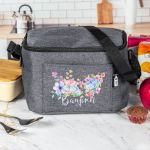 Ισοθερμικό Τσαντάκι Φαγητού Παιδικό με Όνομα, Flower Fusion