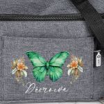 Ισοθερμικό Τσαντάκι Φαγητού Παιδικό με Όνομα, Green Butterfly