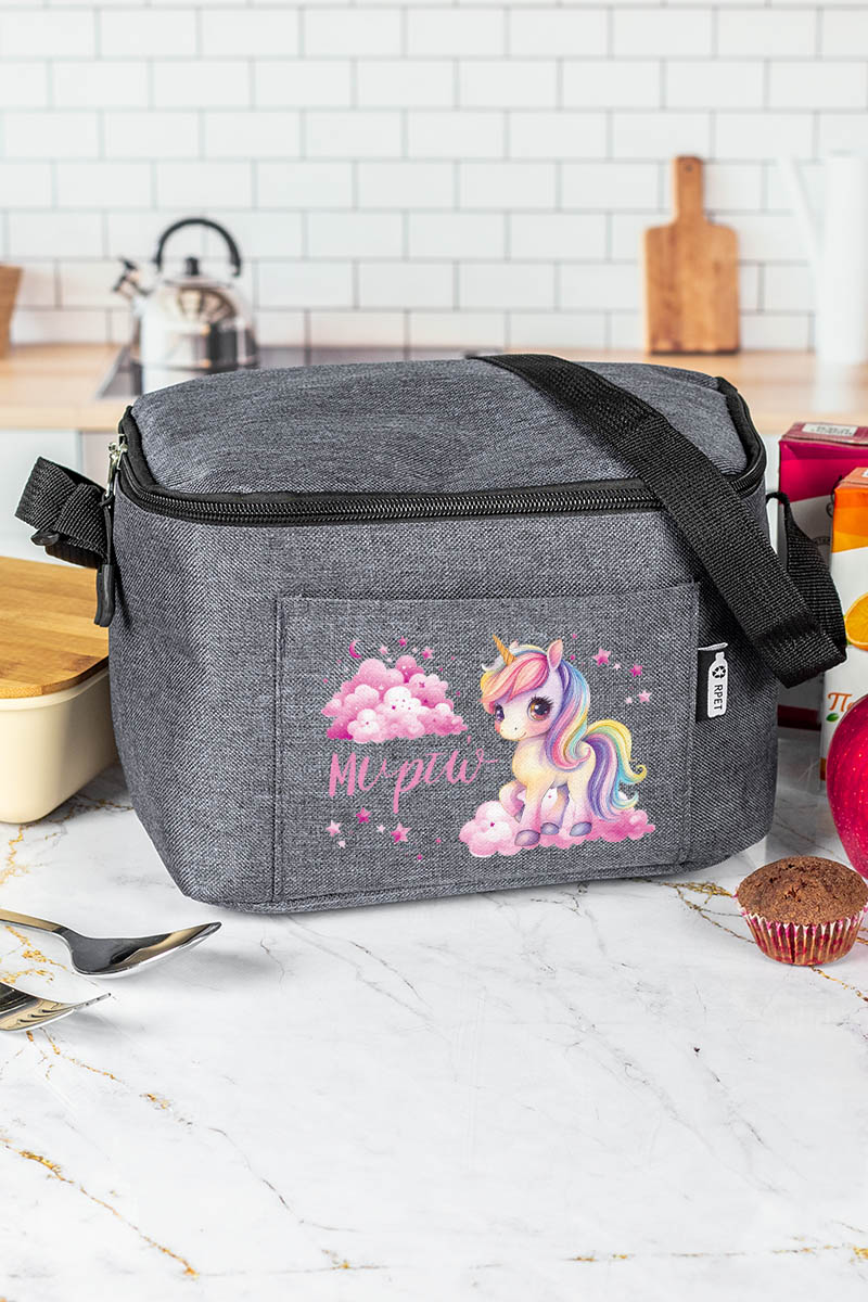 Ισοθερμικό Τσαντάκι Φαγητού Παιδικό, με Όνομα, Joyful Unicorn