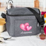 Ισοθερμικό Τσαντάκι Φαγητού Παιδικό με Όνομα, Loving Hearts