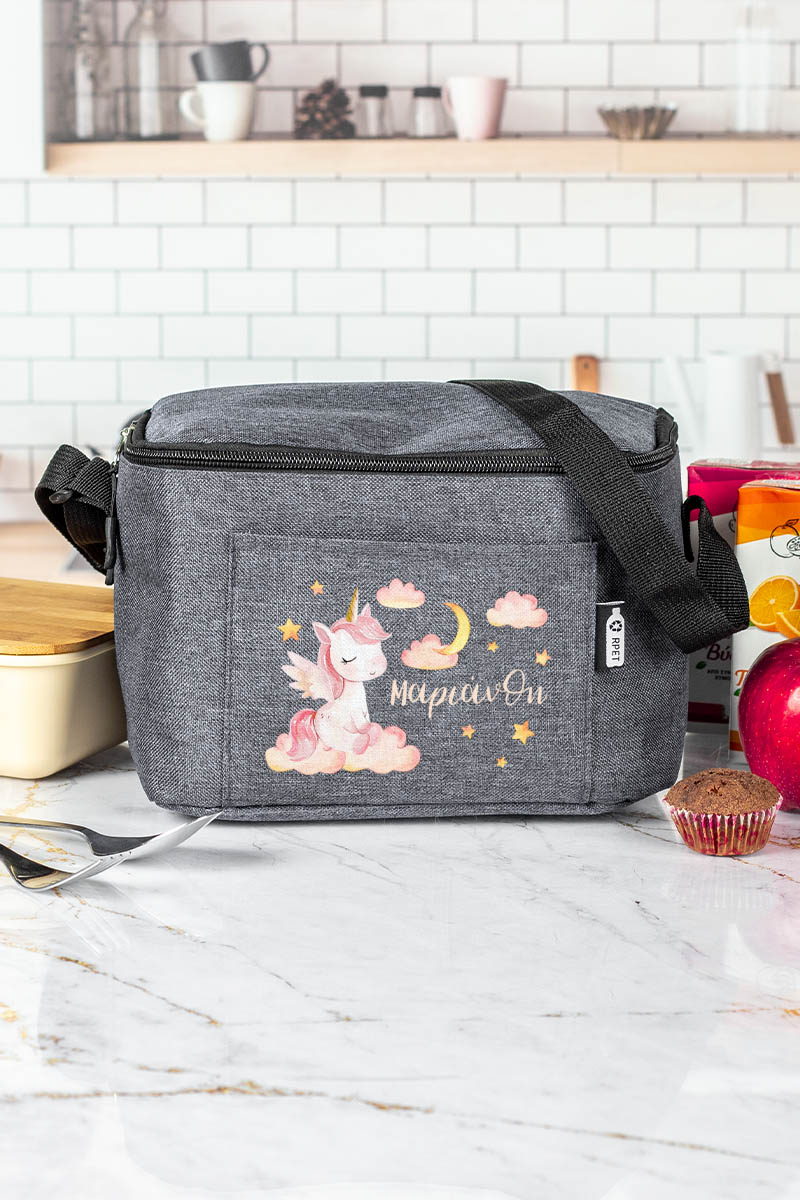 Ισοθερμικό Τσαντάκι Φαγητού Παιδικό, με Όνομα, Cloud Unicorn