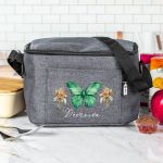 Ισοθερμικό Τσαντάκι Φαγητού Παιδικό με Όνομα, Green Butterfly