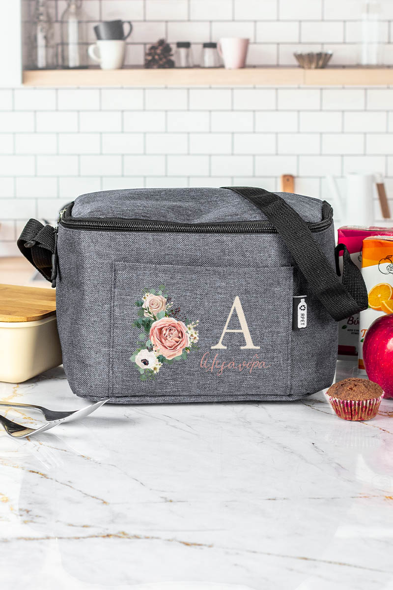Ισοθερμικό Τσαντάκι Φαγητού Παιδικό με Όνομα, Roses Blossom
