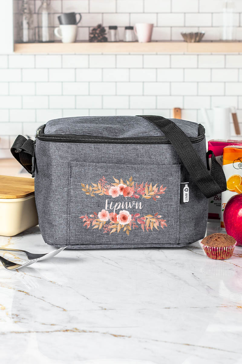Ισοθερμικό Τσαντάκι Φαγητού Παιδικό με Όνομα, Flowers Bouquet