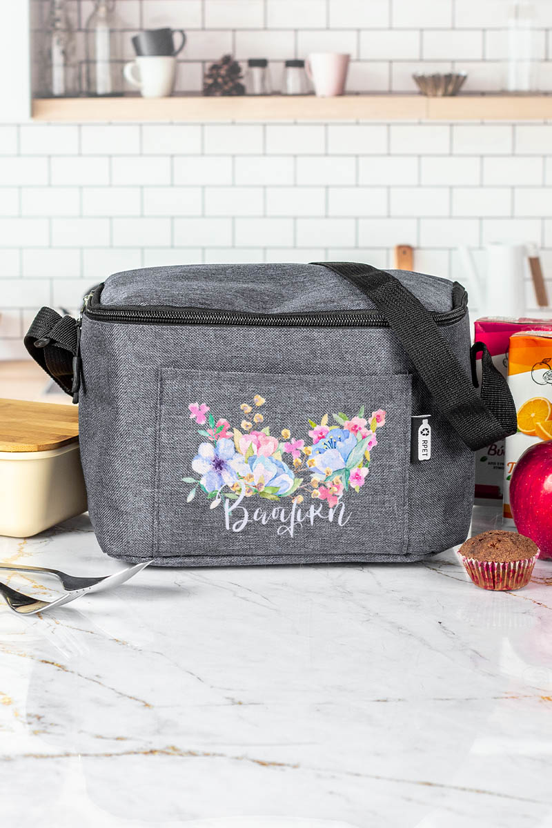 Ισοθερμικό Τσαντάκι Φαγητού Παιδικό με Όνομα, Flower Fusion