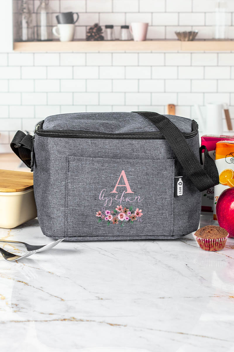 Ισοθερμικό Τσαντάκι Φαγητού Παιδικό με Όνομα, Flower Fantasy