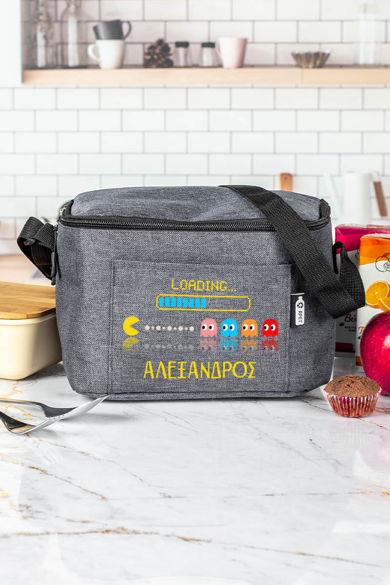 Ισοθερμικό Τσαντάκι Φαγητού Παιδικό με Όνομα, PacMan