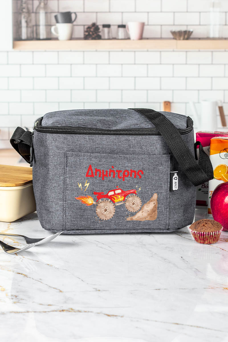 Ισοθερμικό Τσαντάκι Φαγητού Παιδικό με Όνομα, Track Fury