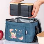 Ισοθερμικό Τσαντάκι Φαγητού Παιδικό με Όνομα, Blossom Swan