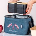 Ισοθερμικό Τσαντάκι Φαγητού Παιδικό με Όνομα, Cherry Blossom