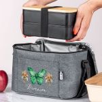 Ισοθερμικό Τσαντάκι Φαγητού Παιδικό με Όνομα, Green Butterfly