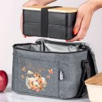 Ισοθερμικό Τσαντάκι Φαγητού Παιδικό με Όνομα, Unicorn In Roses