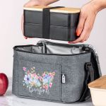 Ισοθερμικό Τσαντάκι Φαγητού Παιδικό με Όνομα, Flower Fusion