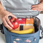 Ισοθερμικό Τσαντάκι Φαγητού Παιδικό με Όνομα, Pink Flowers