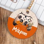 Προσωποποιημένο Μπρελόκ Παιδικό Ξύλινο με Όνομα, Joystick