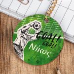 Προσωποποιημένο Μπρελόκ Παιδικό Ξύλινο με Όνομα, Goalkeeper