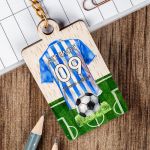 Προσωποποιημένο Μπρελόκ Παιδικό Ξύλινο με Όνομα, Blue