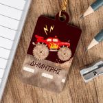 Προσωποποιημένο Μπρελόκ Παιδικό Ξύλινο με Όνομα, Truck