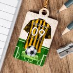 Προσωποποιημένο Μπρελόκ Παιδικό Ξύλινο με Όνομα, Yellow