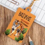 Προσωποποιημένο Μπρελόκ Παιδικό Ξύλινο με Όνομα, Tiger