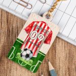 Προσωποποιημένο Μπρελόκ Παιδικό Ξύλινο με Όνομα, Red