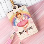 Προσωποποιημένο Μπρελόκ Παιδικό Ξύλινο με Όνομα, Dancer