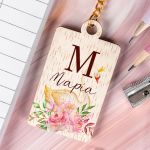 Προσωποποιημένο Μπρελόκ Παιδικό Ξύλινο με Όνομα, Swan