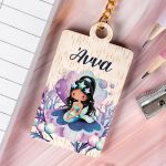 Προσωποποιημένο Μπρελόκ Παιδικό Ξύλινο με Όνομα, Pearl