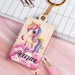 Προσωποποιημένο Μπρελόκ Παιδικό Ξύλινο με Όνομα, Colorfull