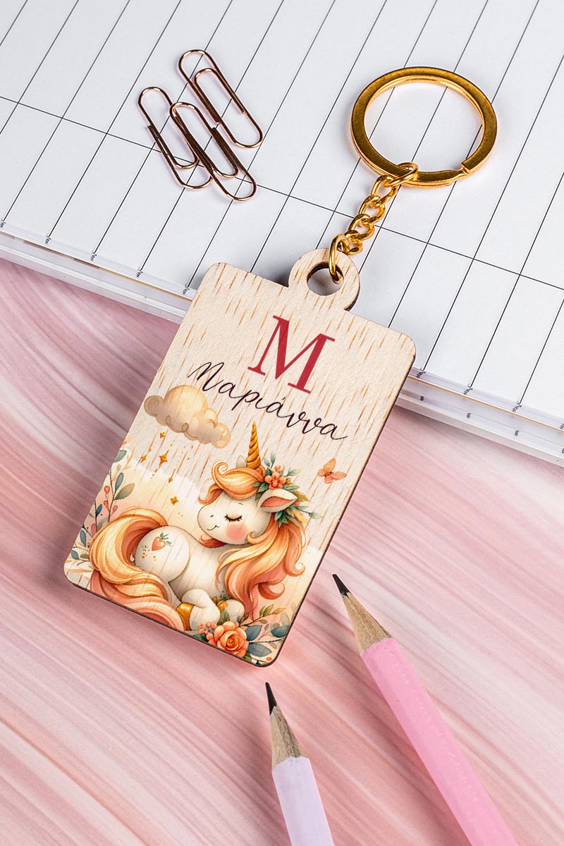 Προσωποποιημένο Μπρελόκ Παιδικό Ξύλινο με Όνομα, Paradise