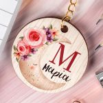 Προσωποποιημένο Μπρελόκ Παιδικό Ξύλινο με Όνομα, Moon