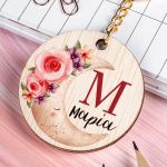 Προσωποποιημένο Μπρελόκ Παιδικό Ξύλινο με Όνομα, Moon