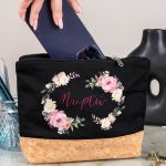 Κασετίνα - Τσαντάκι Μεγάλης Χωρητικότητας με Σχέδιο Λουλούδια