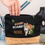 Κασετίνα - Τσαντάκι Μεγάλης Χωρητικότητας με Σχέδιο Τίγρης