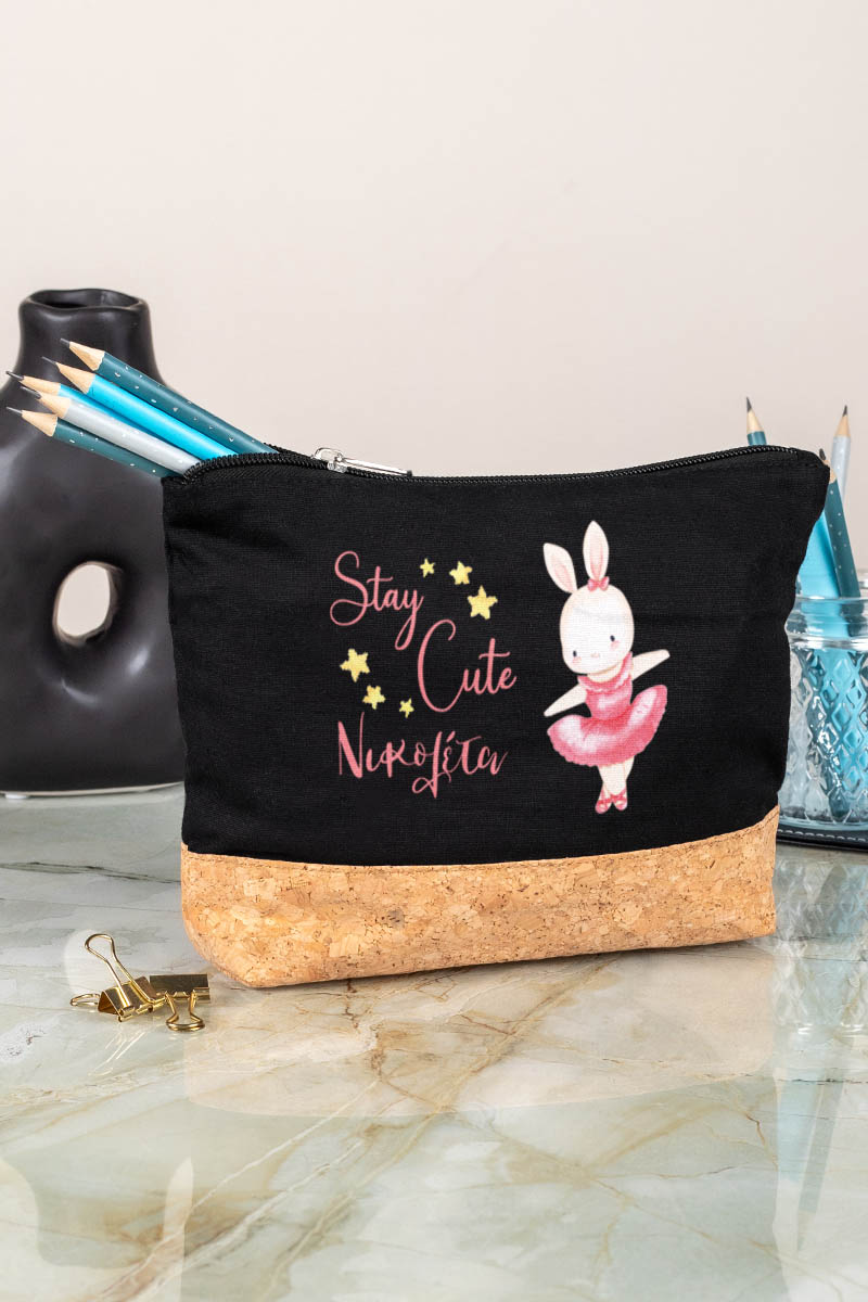 Κασετίνα - Τσαντάκι Μεγάλης Χωρητικότητας με Σχέδιο Κουνελάκι