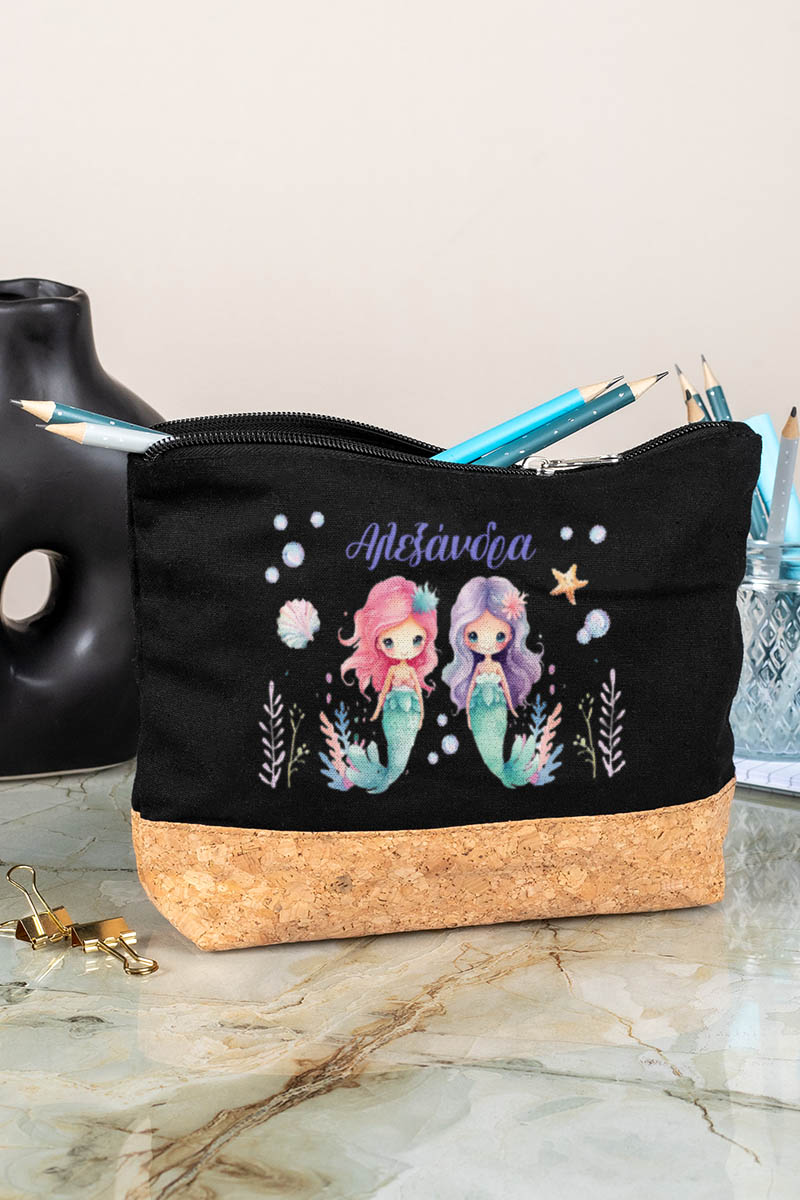 Κασετίνα - Τσαντάκι Μεγάλης Χωρητικότητας με Σχέδιο Γοργόνες