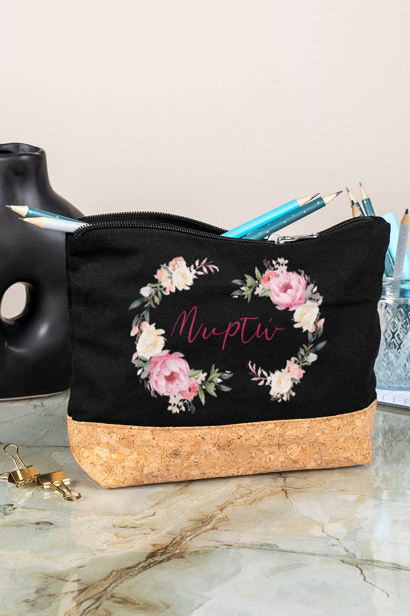 Κασετίνα - Τσαντάκι Μεγάλης Χωρητικότητας με Σχέδιο Λουλούδια