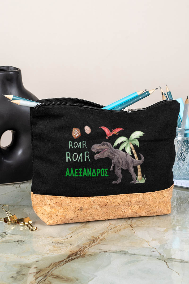 Κασετίνα - Τσαντάκι Μεγάλης Χωρητικότητας με Σχέδιο Δεινόσαυρος