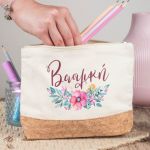 Κασετίνα - Τσαντάκι Μεγάλης Χωρητικότητας με Σχέδιο Ανθοδέσμη