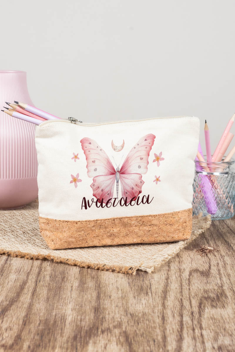 Κασετίνα - Τσαντάκι Μεγάλης Χωρητικότητας με Σχέδιο Πεταλούδα