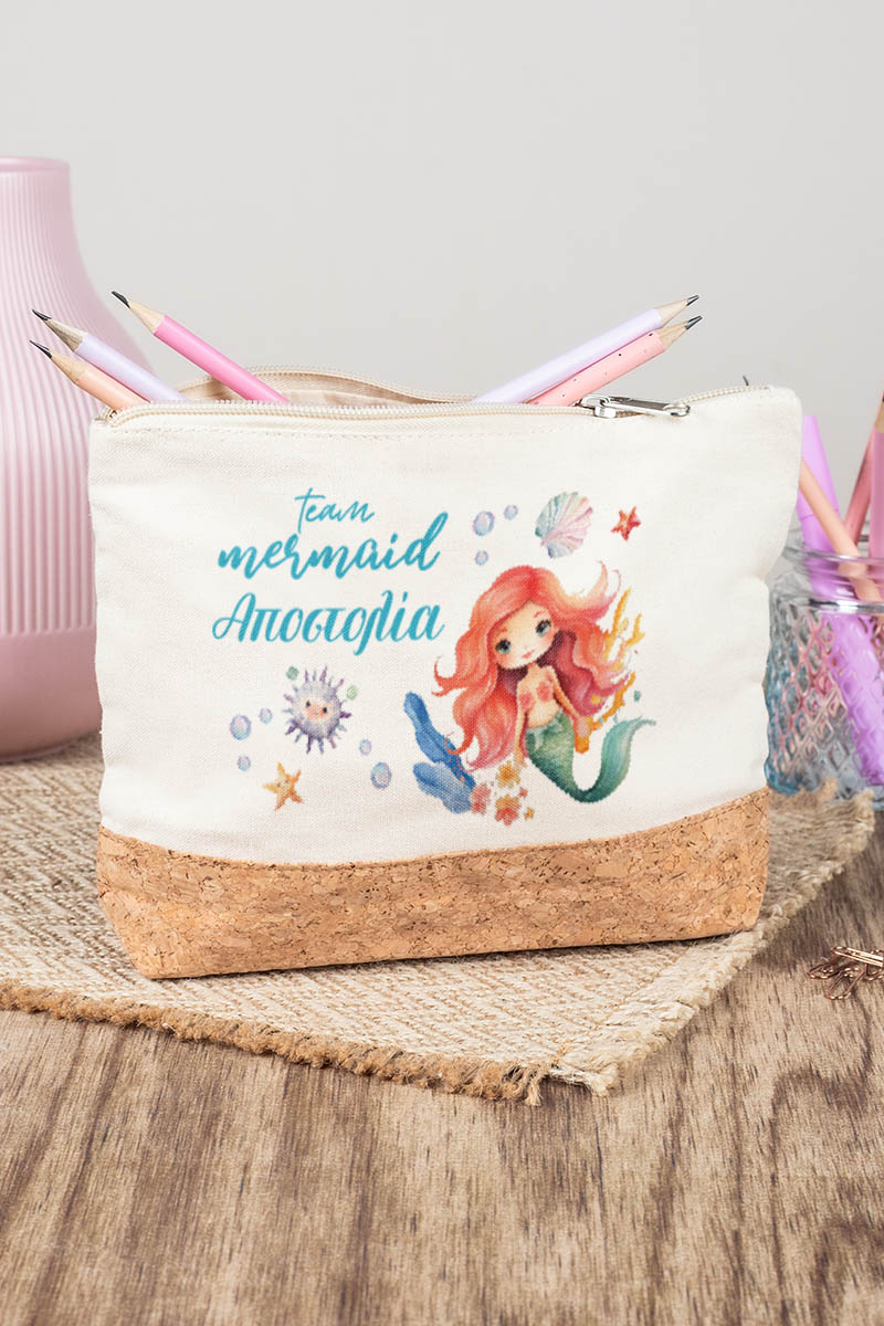 Κασετίνα - Τσαντάκι Μεγάλης Χωρητικότητας με Σχέδιο Γοργόνα