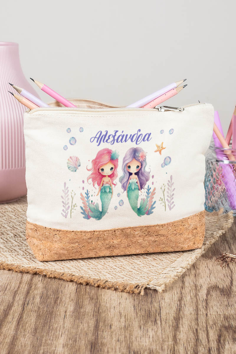 Κασετίνα - Τσαντάκι Μεγάλης Χωρητικότητας με Σχέδιο Γοργόνες