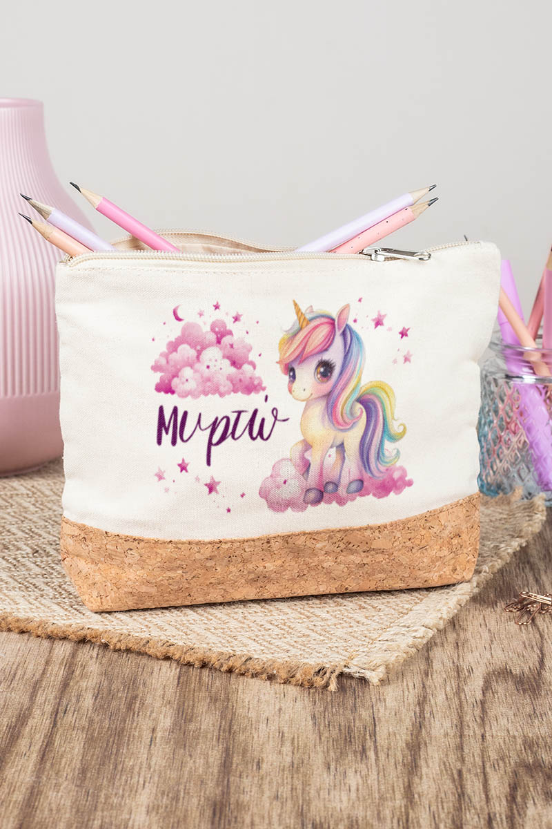 Κασετίνα - Τσαντάκι Μεγάλης Χωρητικότητας με Σχέδιο Σύννεφα